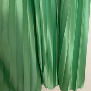 Emerald pleated gown